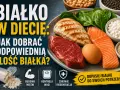 Białko w diecie: jak dobrać jego ilość? Na talerzu mięso, ryba, jajko, nabiał i rośliny strączkowe.
